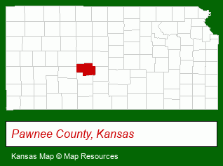 Kansas map, showing the general location of Carr Auction & Real Estate