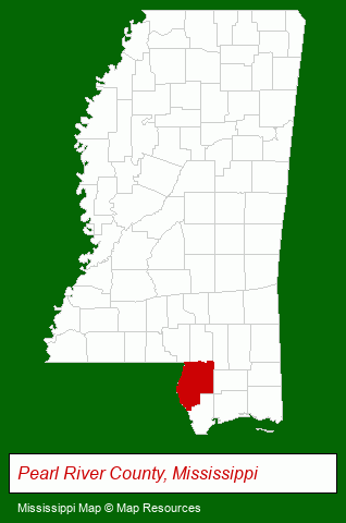 Mississippi map, showing the general location of Hide-A-Way Lake Club Inc
