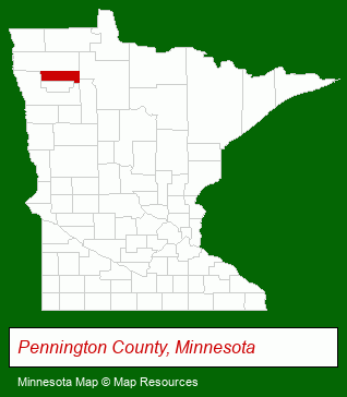 Minnesota map, showing the general location of Anderson Realty