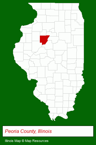 Illinois map, showing the general location of St Augustine Manor