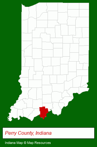 Indiana map, showing the general location of Ohio River Cabin Rentals LLC