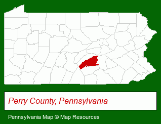 Pennsylvania map, showing the general location of Drug & Alcohol Concerns - Perry Human Services