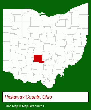 Ohio map, showing the general location of Richard L Erhardt Law Offices