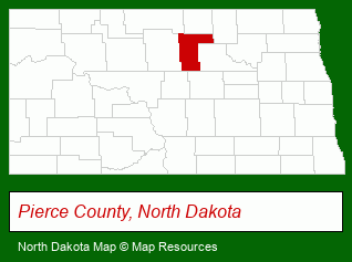 North Dakota map, showing the general location of North Star Community Credit Union