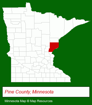 Minnesota map, showing the general location of Sophies Manor