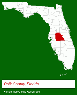 Florida map, showing the general location of Carlton Arms of Winter Haven