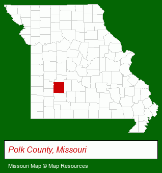 Missouri map, showing the general location of Ozarks Home Realty