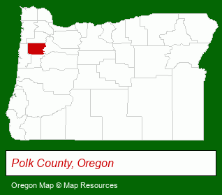 Oregon map, showing the general location of Green Villa