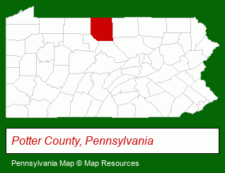 Pennsylvania map, showing the general location of God's Country Real Estate Inc