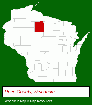 Wisconsin map, showing the general location of Hidden Valley Inn & Resort