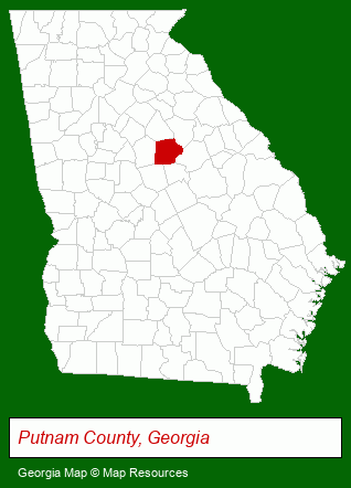 Georgia map, showing the general location of Southeastern Portable Buildings Inc
