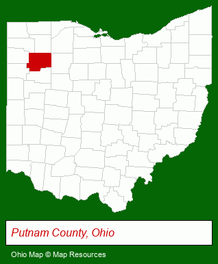 Ohio map, showing the general location of Schroeder Blankemeyer