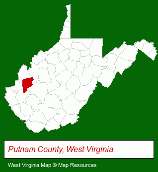 West Virginia map, showing the general location of Family First Realty CO Inc