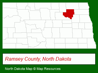 North Dakota map, showing the general location of Metroplains Management LLC