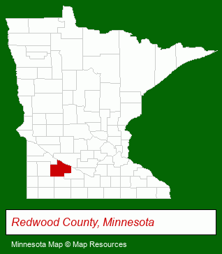 Minnesota map, showing the general location of Home Town Bank