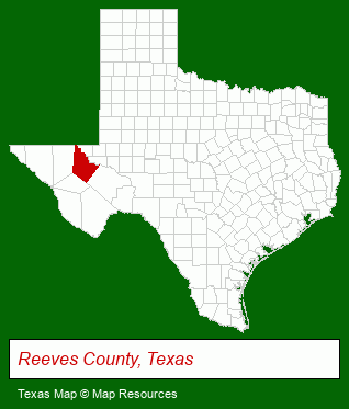 Texas map, showing the general location of Frank X Spencer & Associates