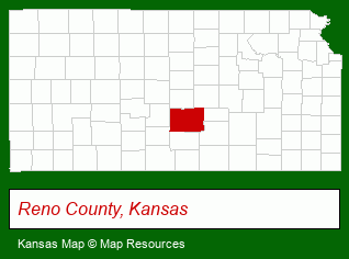 Kansas map, showing the general location of Ralph Thorne Care Center