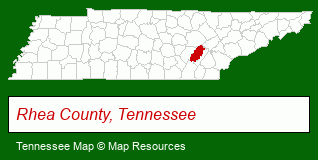 Tennessee map, showing the general location of Nationwide Insurance - Ronald A. Travis