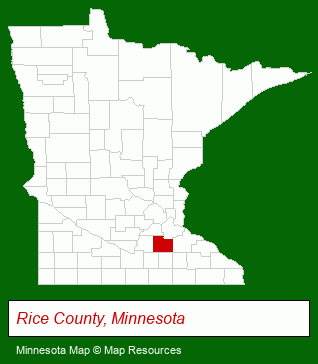 Minnesota map, showing the general location of J P Hoffman Law Offices LLC
