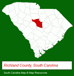 South Carolina map, showing the general location of Rent Mart