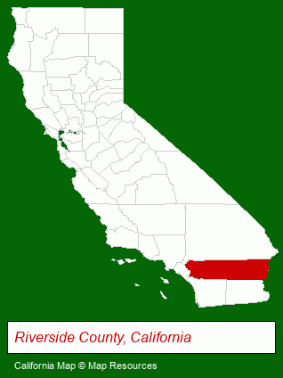 California map, showing the general location of SKP Resort