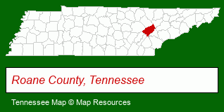 Tennessee map, showing the general location of Mountains To Lakes Real Estate