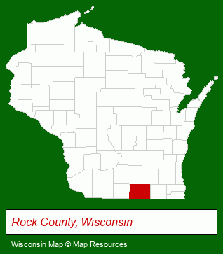 Wisconsin map, showing the general location of Milton Senior Living
