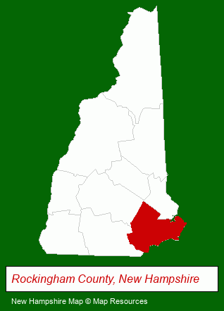 New Hampshire map, showing the general location of RPF Associates Inc