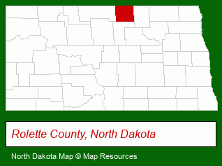 North Dakota map, showing the general location of Revere Real Estate