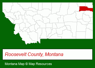 Montana map, showing the general location of AG Land Realty