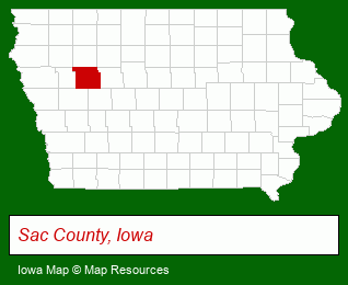 Iowa map, showing the general location of Green Real Estate