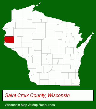 Wisconsin map, showing the general location of Christian Community Home