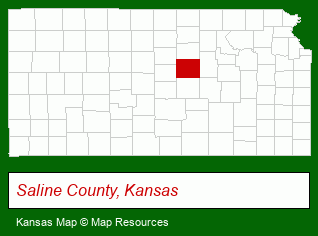 Kansas map, showing the general location of Eaglecrest Retirement Comm