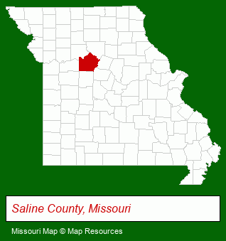 Missouri map, showing the general location of Tower Realty