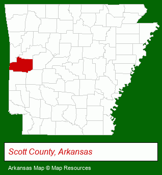 Arkansas map, showing the general location of Waldron Realty