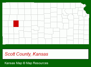 Kansas map, showing the general location of Lawrence & Associates Realty Inc