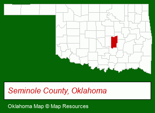 Oklahoma map, showing the general location of TMCO Inc