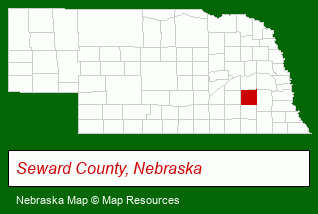 Nebraska map, showing the general location of Underwood Construction