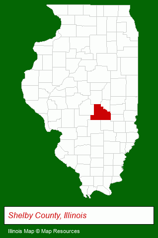Illinois map, showing the general location of Robin Hood Woods Campground