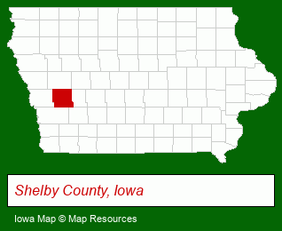 Iowa map, showing the general location of Terry Knapp Real Estate