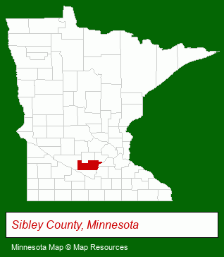 Minnesota map, showing the general location of Paul C Glaeser