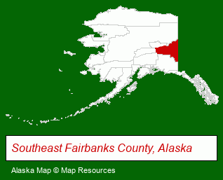 Alaska map, showing the general location of MT Hayes Inc-Realtors