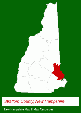 New Hampshire map, showing the general location of Van Rich Properties LLC