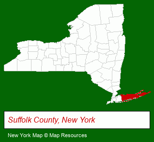 New York map, showing the general location of Hough Guidice Realty Associates