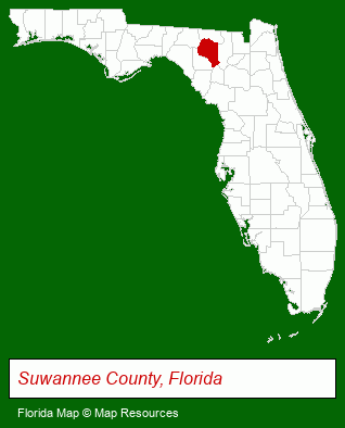 Florida map, showing the general location of Peacock Recreational