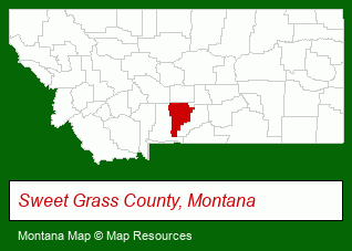 Montana map, showing the general location of M L Properties