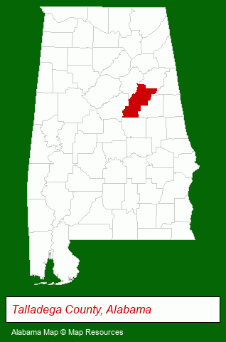 Alabama map, showing the general location of Porter & Porter Realty Company