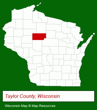 Wisconsin map, showing the general location of Deer Trail Cabins
