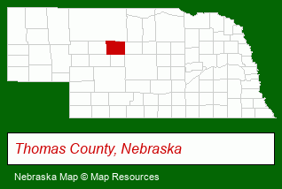 Nebraska map, showing the general location of Roadside Inn