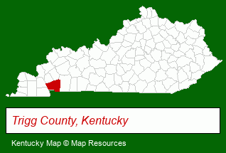 Kentucky map, showing the general location of Prizer Point Marina & Resort